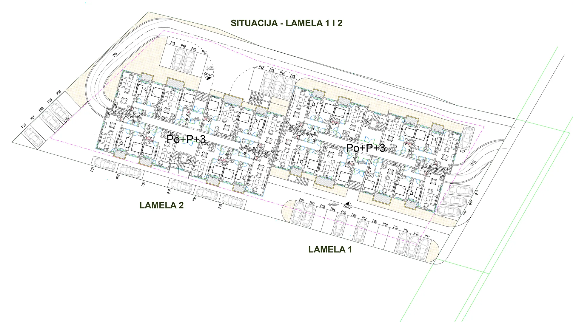 Tozino voće - situacioni plan objekata